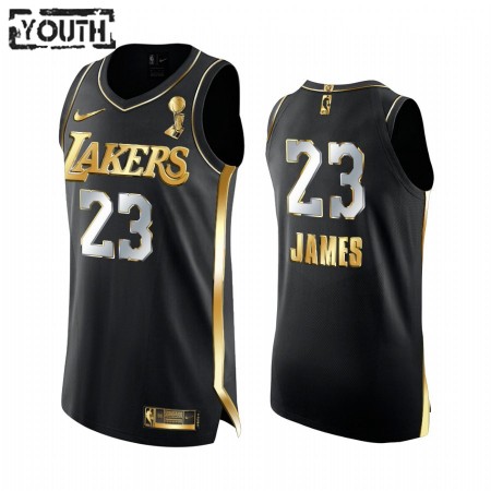 Canotte Bambino Los Angeles Lakers LeBron James 23 2020-21 Nero Golden Edition Swingman